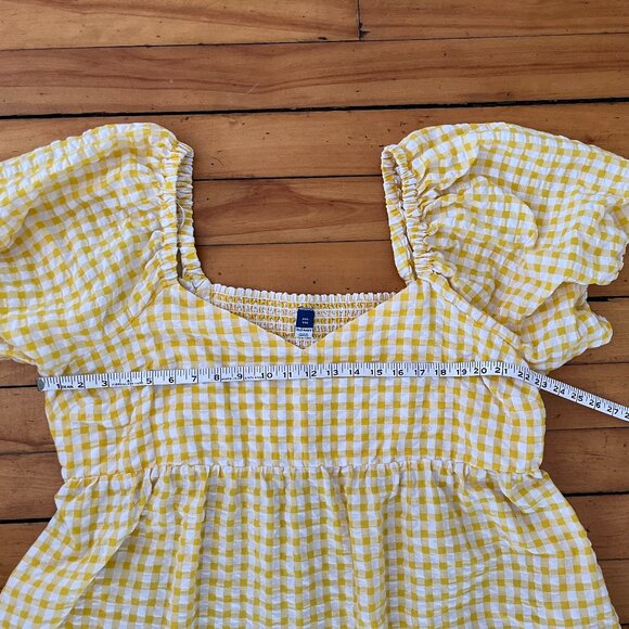 Yellow Gingham Women's Dress - Picture 12 of 12
